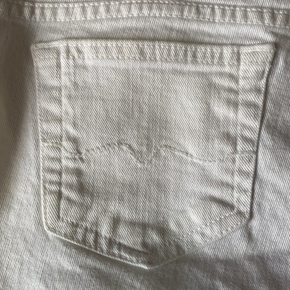 Red Engine White Crop/Capri jeans Size 29 - Picture 5 of 10
